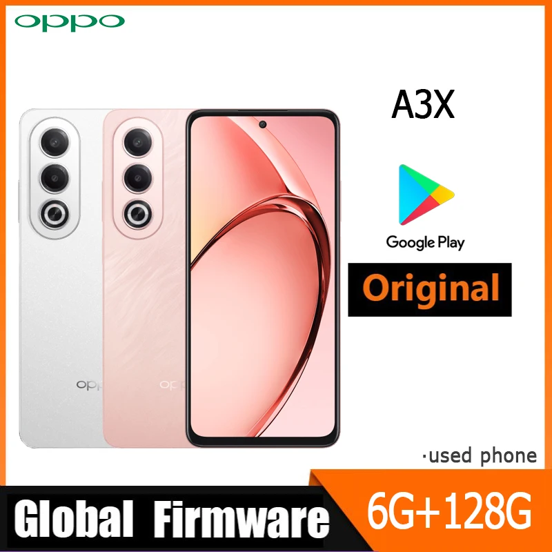 

OPPO A3X 5G Global Firmware Smartphone Dimensity 6300 ColorOS 14.0.1 6.67-inch rear camera 32MP 5100 mAh 120Hz used phone