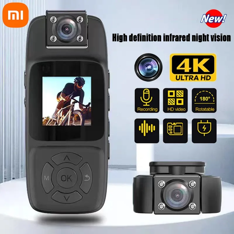 

Xiaomi Mini WiFi камера 4K HD портативный цифровой видеорегистратор задний зажим полицейская камера ночного видения спортивная миниатюрная видеокамера