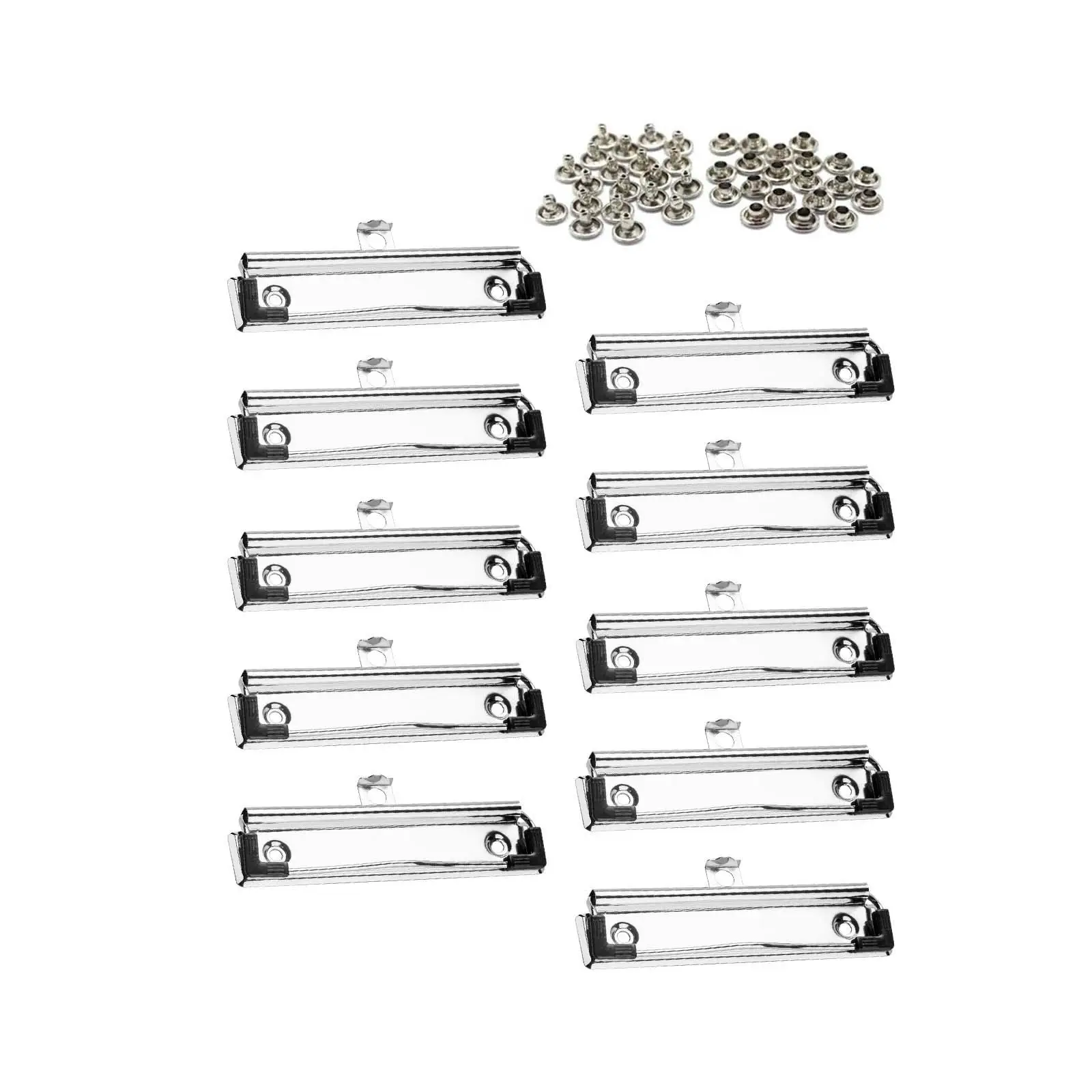 Imagem -03 - Escritório Hardboard Clips Grupo Heavy Duty com Rebites Rustproof Clips Perfil 4.72x1.18 Fit para Biblioteca Cozinha 10 Pcs