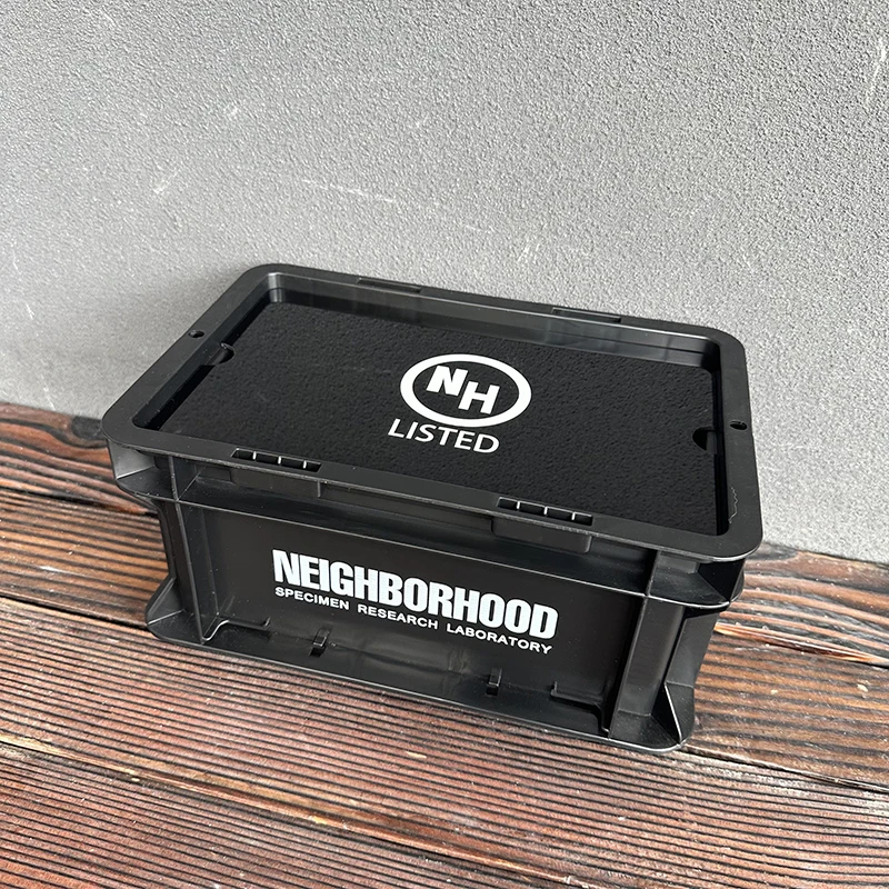 صندوق تخزين بلاستيكي بتصميم صناعي من NBHD، صندوق قابل للتكديس من الأكريليك، حاوية تخزين مكتبية عصرية، منظم أنيق #5