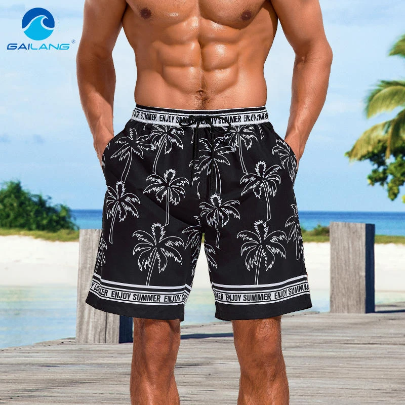 Gailang Brand 2024 Mens Quick Dry Boardshorts Swimming Boxer Trunks Swimwear Square Cut Swim Surfing Brief Bermuda Man Swimsuits