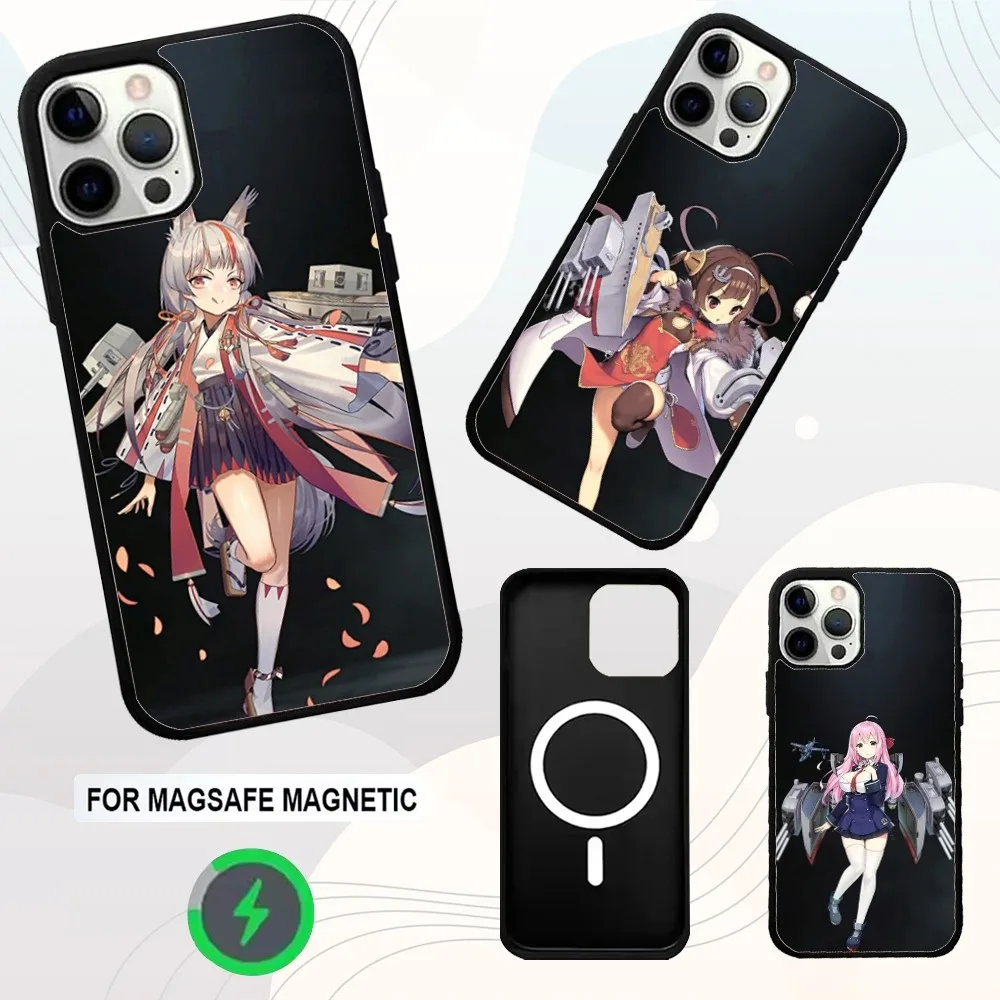 

A-Azur Lane Game Phone Case For iPhone 16e,16,15,14,13,12,11,Plus,Pro,Max,Mini Magsafe Magnetic Wireless Charging