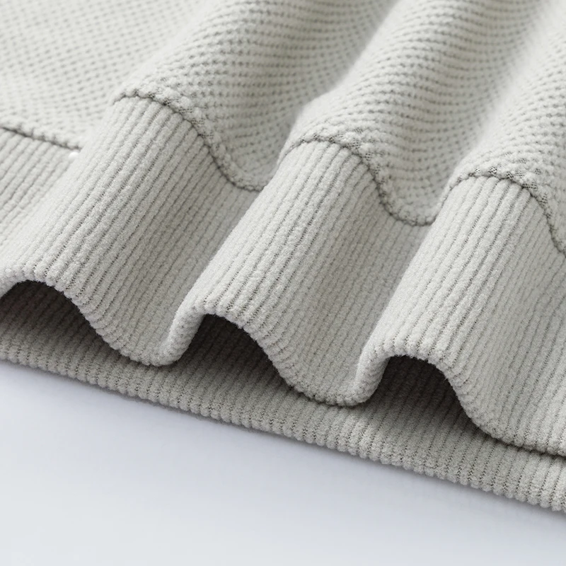 Herren-Pullover mit Rundhalsausschnitt, langen Ärmeln, Waffelstruktur, Fleece-Futter, warm, für den Winter, lässig, dick, für den täglichen Gebrauch, Oberteil – Detail 24