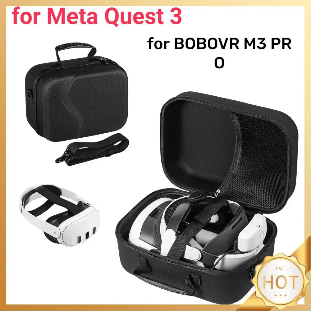 

Защитный чехол-сумка для Meta Quest 3 и BOBOVR M3 PRO Elite Strap, дорожный кейс для хранения и транспортировки, сумка для путешествий и домашнего хранения