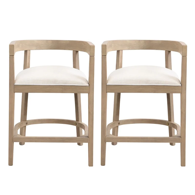

Rubberwood Counter Stool Pair