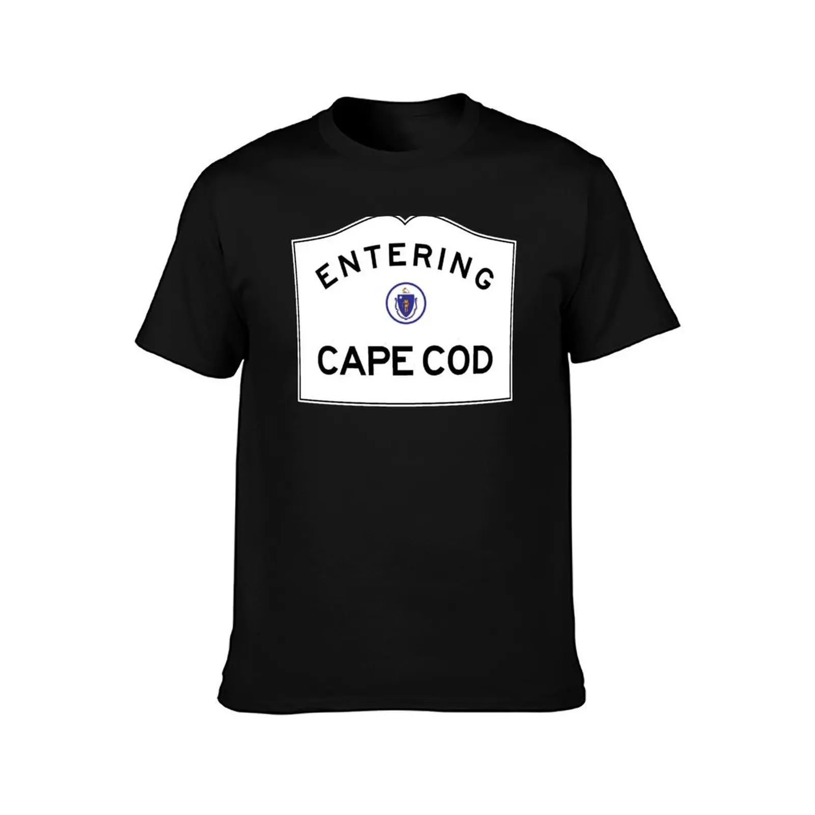 Entering CAPE COD - Commonwealth of Massachusetts Road Sign T-Shirt Thanksgiving Casual Tee T-Shirt