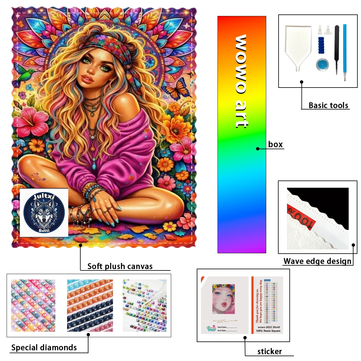 

【Betti_ Diamond Art】Such a cute little girl AB Rhinestone FD Rhinestone Perfect Resin Diamond