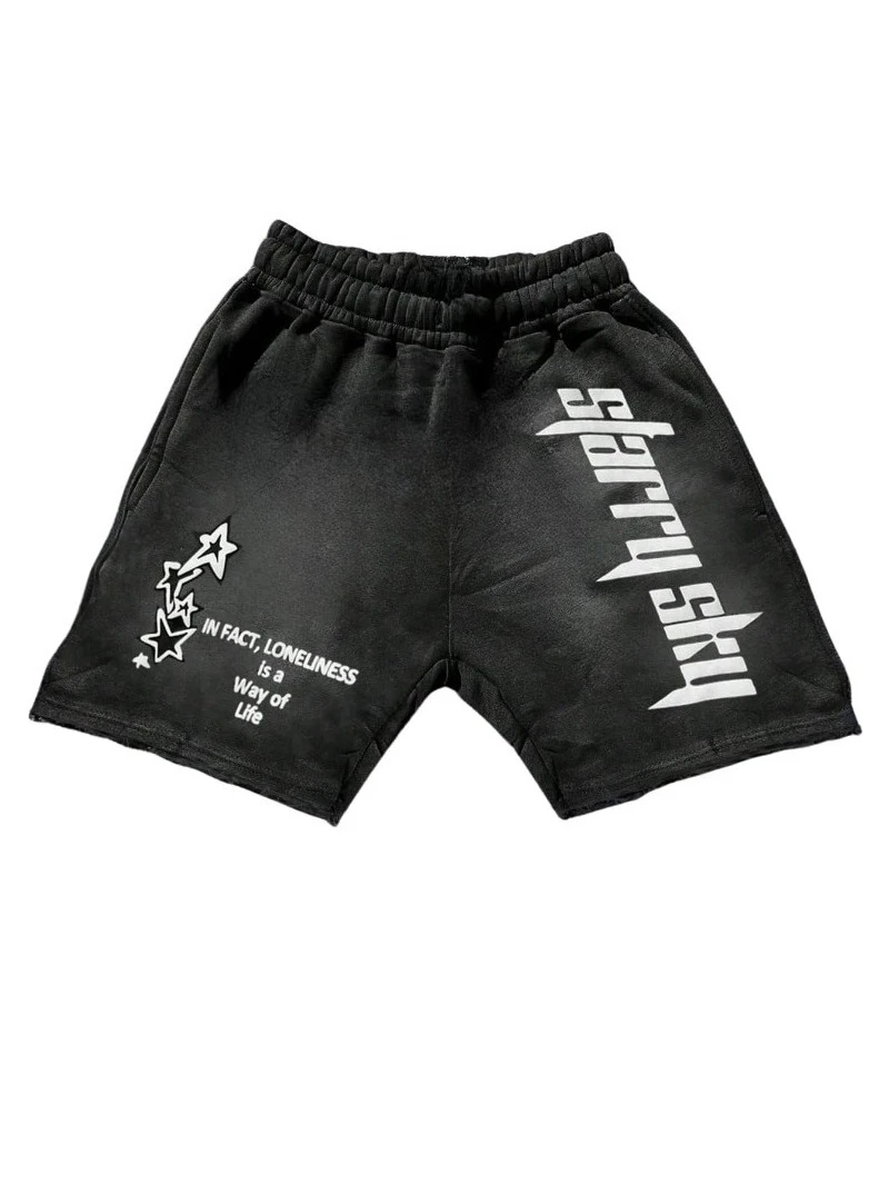 

Men's Letter Graphic Drawstring Waist Shorts Summer Casual Workout Athletic Gym Track Shorts Streetwear