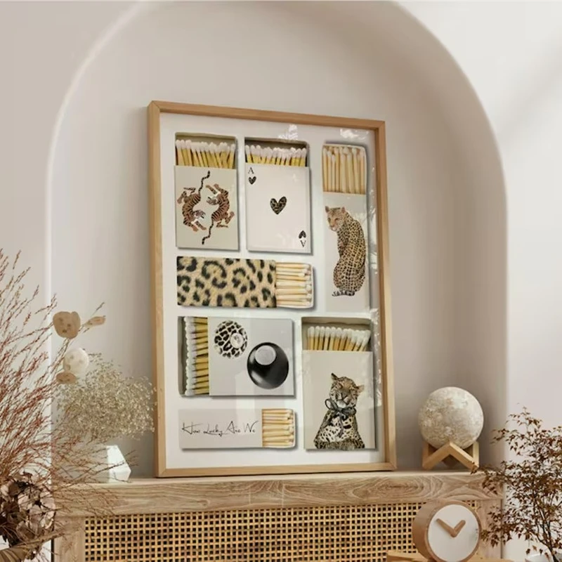 ليوبارد طباعة البلياردو علبة الثقاب الاتجاه يطبع موضة الفن الجمالية قماش اللوحة غرفة المعيشة غرفة نوم ديكور جدار الفن #4