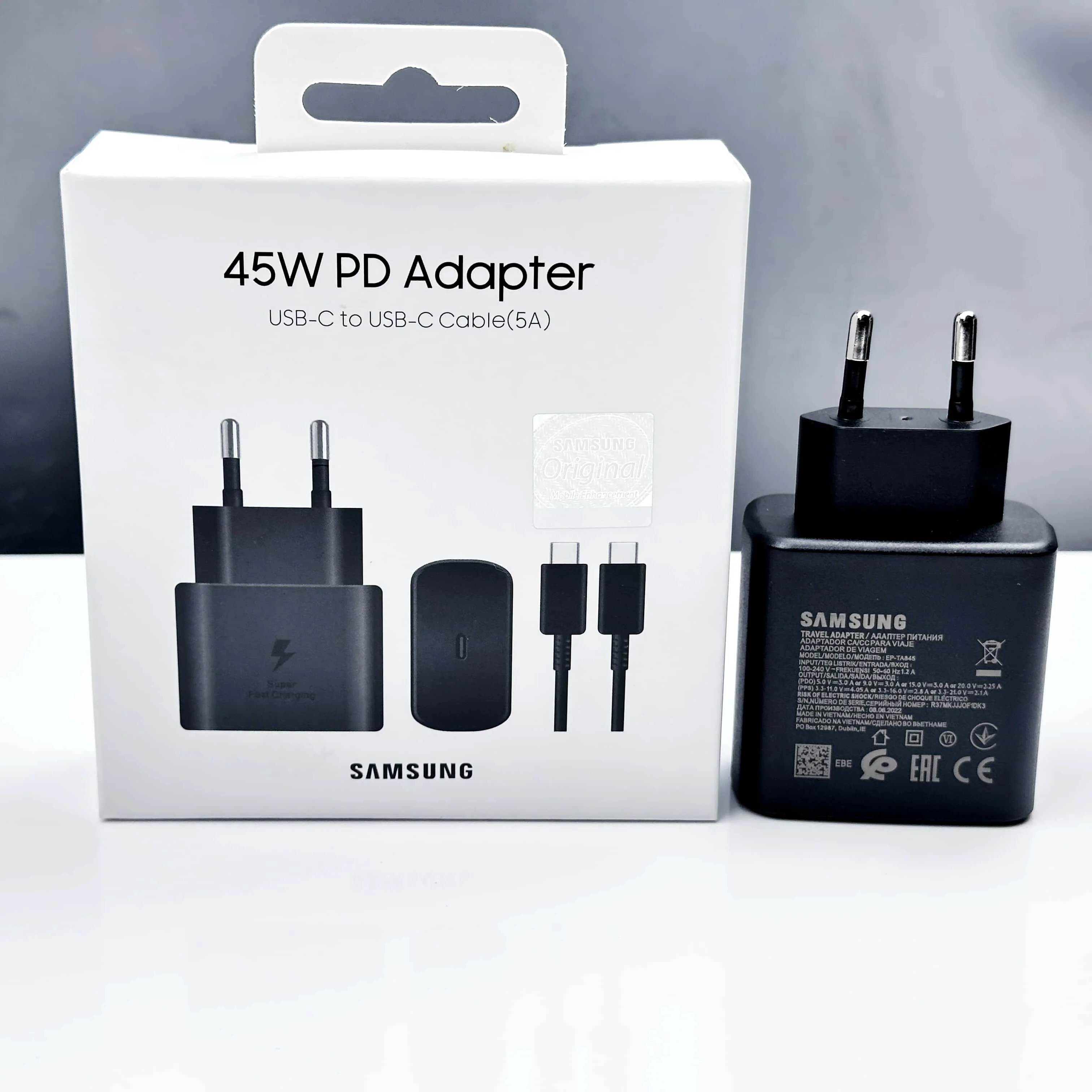45W Ladegerät Samsung Original Schnellladung Typ-C Adapter für Galaxy S26+ S25 Ultra S24 FE S23 A07 A55 Note 20 5G F70e F56 F07 F16