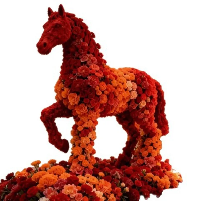 Crafts Spring Festival sculpture animal modeling large garden landscape New Year shopping mall