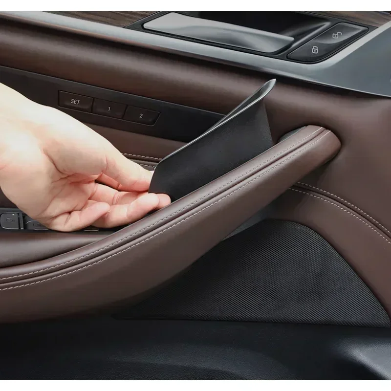 1 Pair Car Front Door Armrest Storage Box Holders Replacement Stowing Tidying Storage Boxes For BMW 5 Series G30 530I 2018-2020