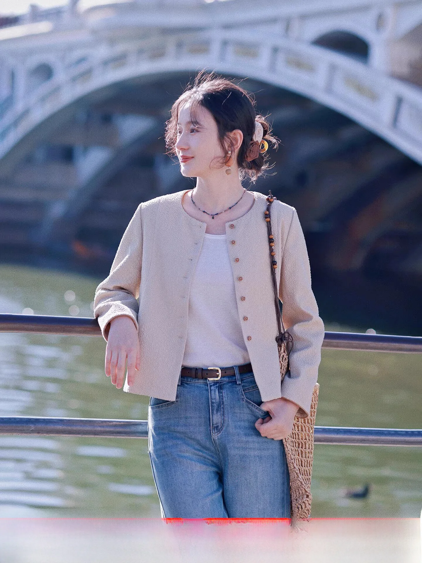 

Red Tead Women's ort Jaet Mieluoxi Color Casual High-Quali Spring New Sle Commute Wind Cotton Blend Long Sve