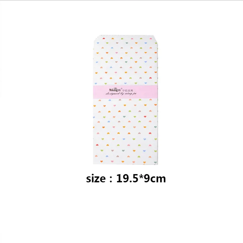 20Pcs envelopes Romantic cartoon pattern envelope bag wedding 6 styles mixed office for school 19.5*9CM