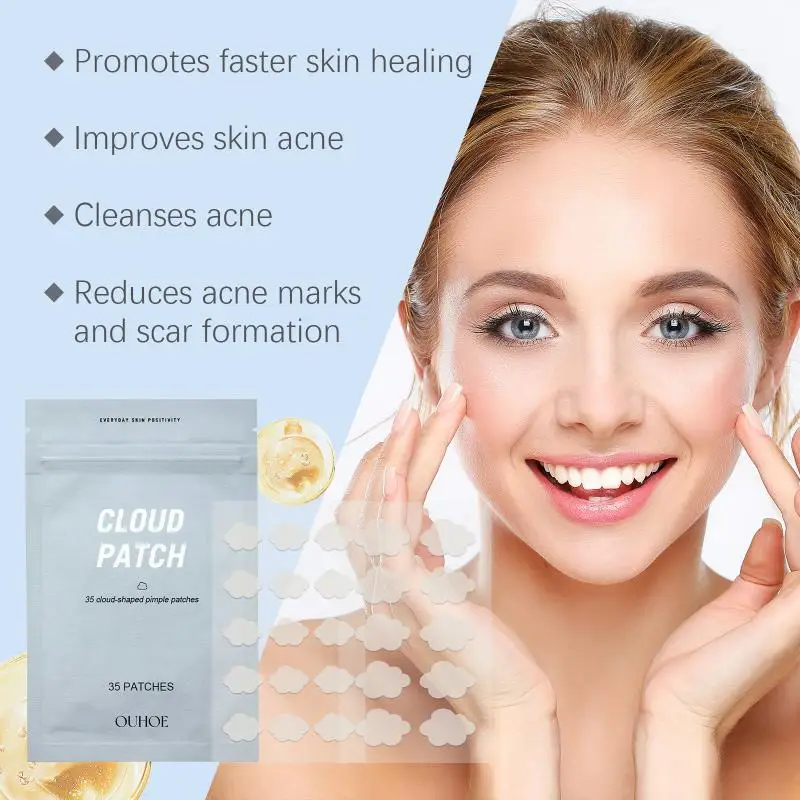Cute Cloud Shaped Pimple Patches for Face – Waterproof Zit Stickers for Overnight, Makeup & Sensitive Skin