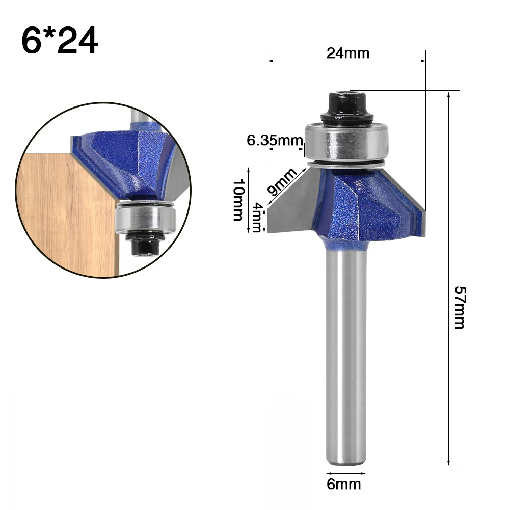 45 Degree Chamfer Router Bit with 45# Steel Material and Solid Hardened Steel Body for Durable and Long lasting Use