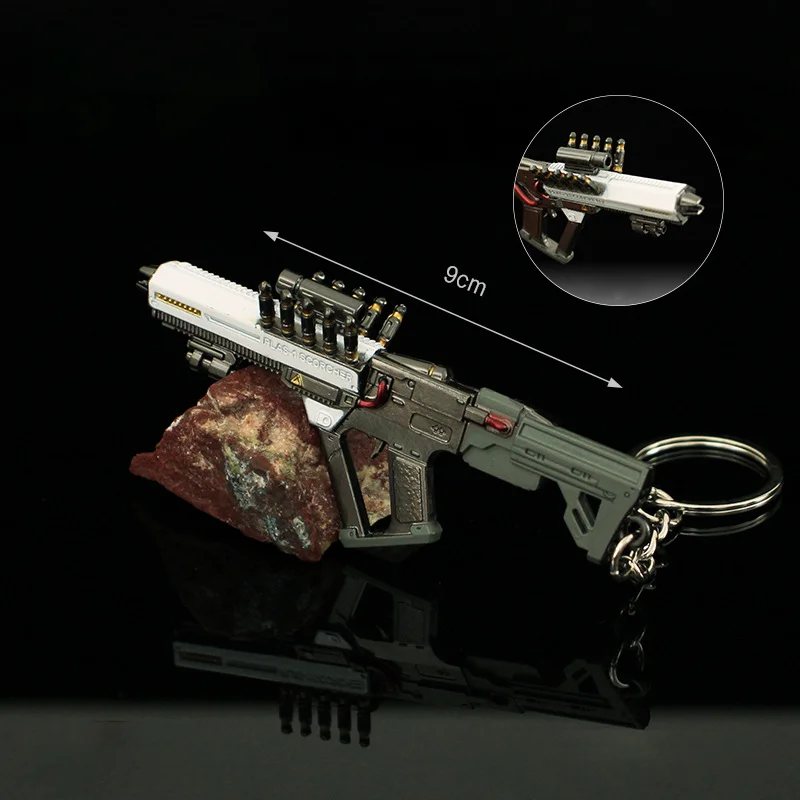 

9cm Helldivers 2 Gun Keychains PLAS-1 Scorched Toy Gun Model Metal Decorated Soldier Pendant Boys Gifts Game Peripherals