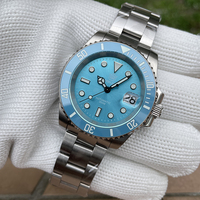 STEELDIVE Men Automatic Watch 41mm Blue Mechanical Wristwatch Diver 30Bar Waterproof C3 Luminous Sapphire NH35 Ceramic Bezel