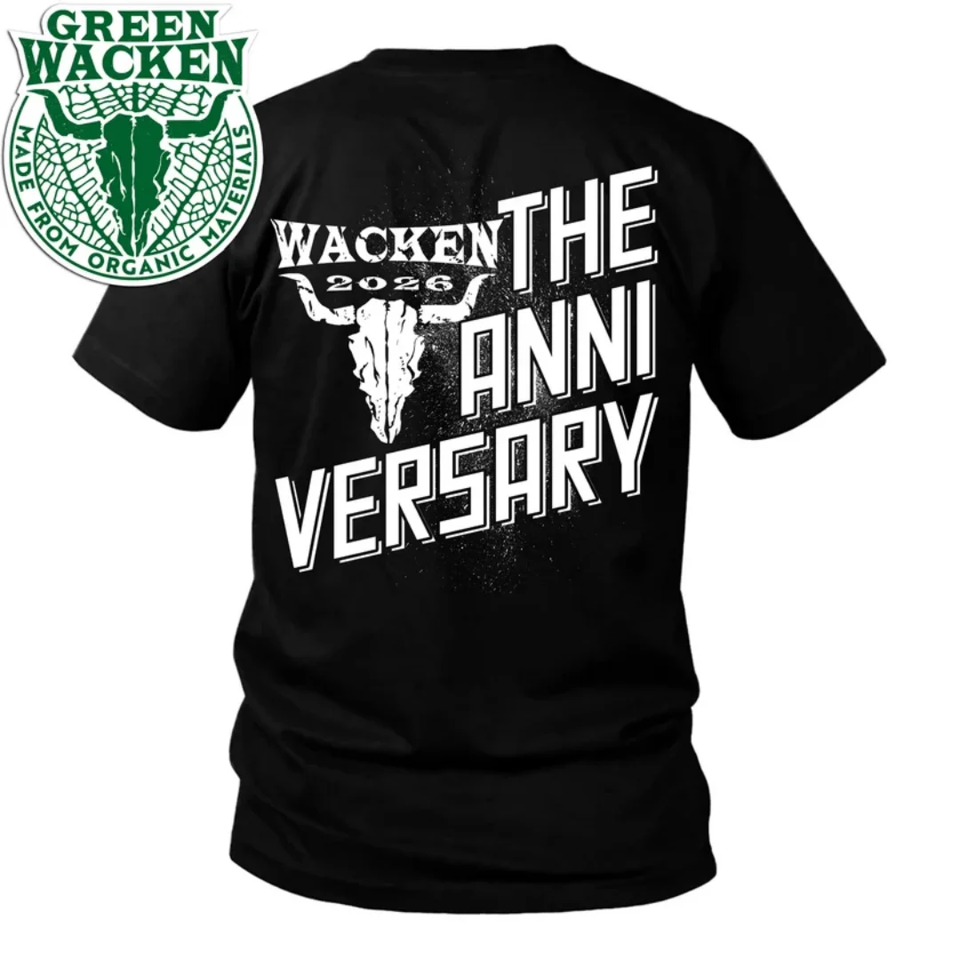 Wacken Open Air T-shirt 2027 Angry Cow Retro Heavy Metal Rock Music T-shirt Summer Sports Men's Women's T-Shirt Kid's Clothing ﻿