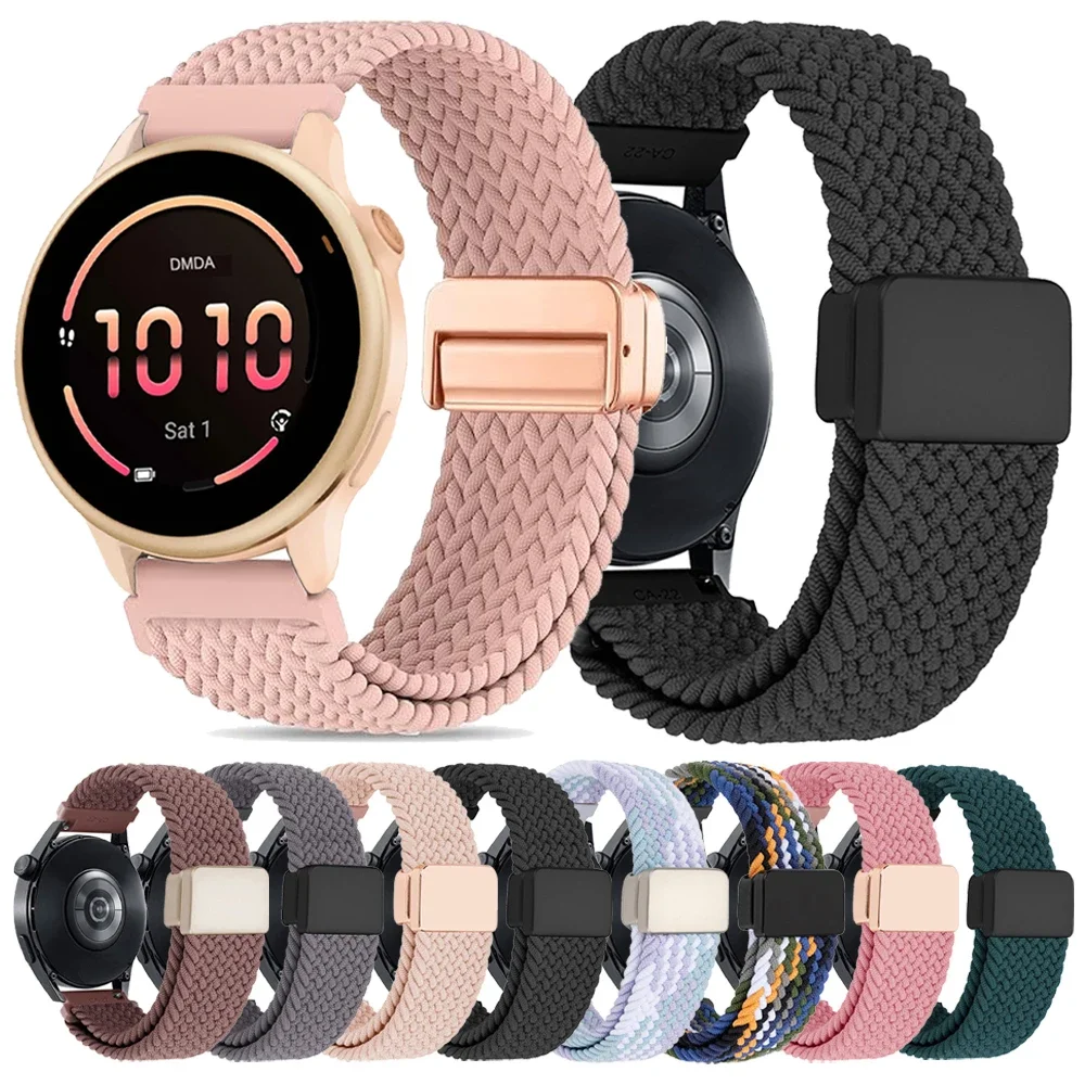 

Плетеный ремешок 20 22 мм для Garmin Venu 3 2 Band Forerunner 265 255 245 165 Music/Vivoactive 6 5 4/Venu Sq 2 Plus Эластичный браслет