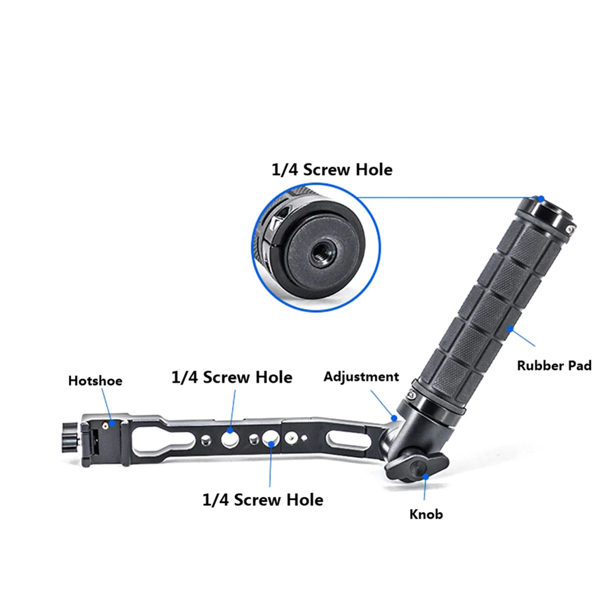 SCLS Angle Handle Grip Handgrid Gimbal 1/4 Thread Handheld Stabilizer for Model: RSC2 RS3 RS3mini