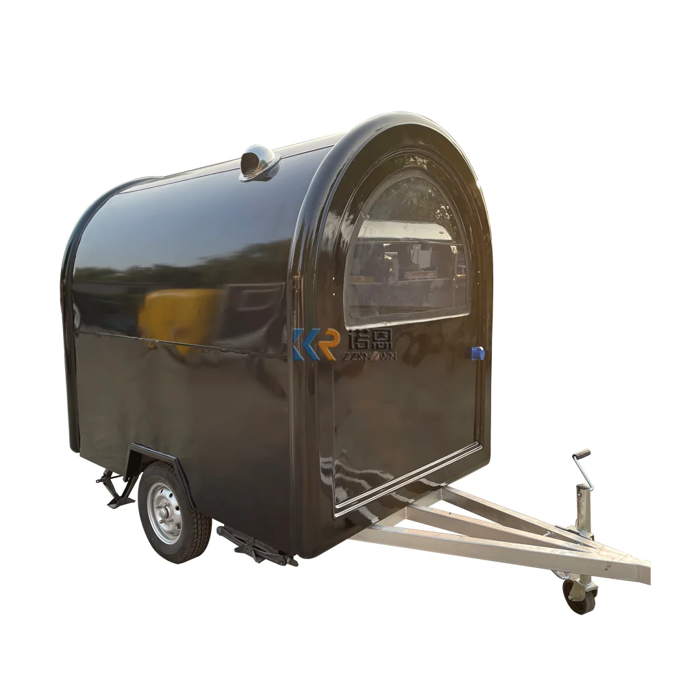 OEM Outdoor Street Kitchen Food Trailer Fully Equipped Concessions Ice Cream Vending Cart for Sale Fast Snack Kiosk