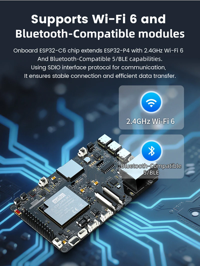 ESP32-P4 Modul mit Unterstützung für WiFi6 BT5 / BLE RJ45 Basierend auf ESP32-P4 ESP32-C6 Entwicklungsboard 32M PSRAM 16MB Flash für Arduino IDE – Detail 5