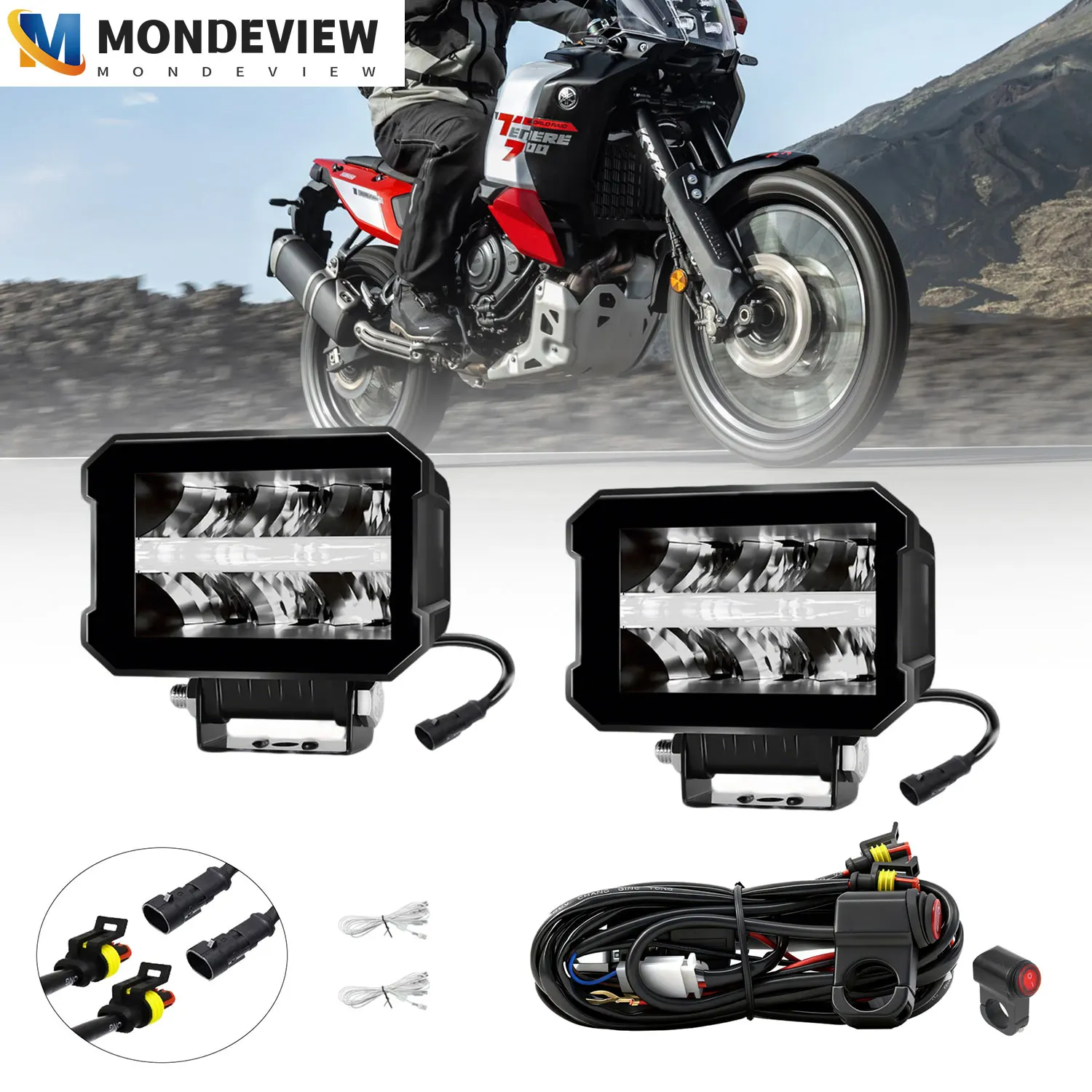 

MONDEVIEW 5-inch 280W car work light 28000LM high brightness motorcycle spotlight off-road SUV headlight truck driving fog light