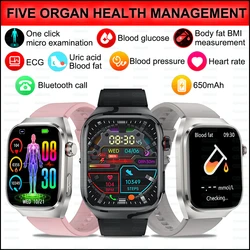 Reloj inteligente con detección de cinco órganos para hombre y mujer, pulsera de Fitness con llamadas BT, Micro examen físico, tres de alta altura, novedad de 2024