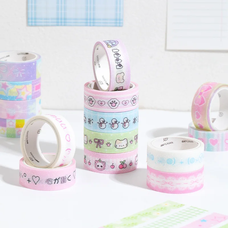 MINKYS 5 rolls/ box Decorative Masking Tape Scrapbook Journal DIY Tape Kawaii Stationery Kids Gift