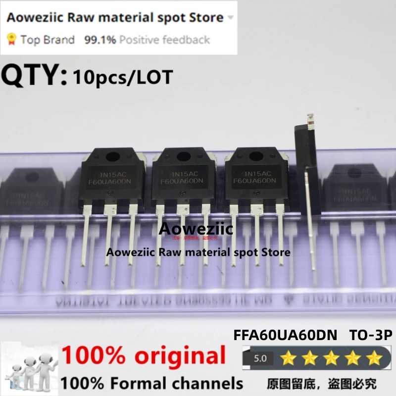 

Aoweziic 2021+ 100%New Imported Original FFA60UA60DN F60UA60DN TO-3P Fast Recovery Diode 60A 600V