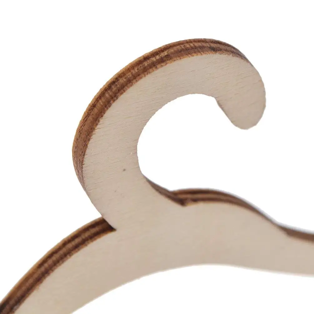 A19Q-Lot 10 Pcs Wooden Hangers Coats Jackets For  (15 Cm   1)