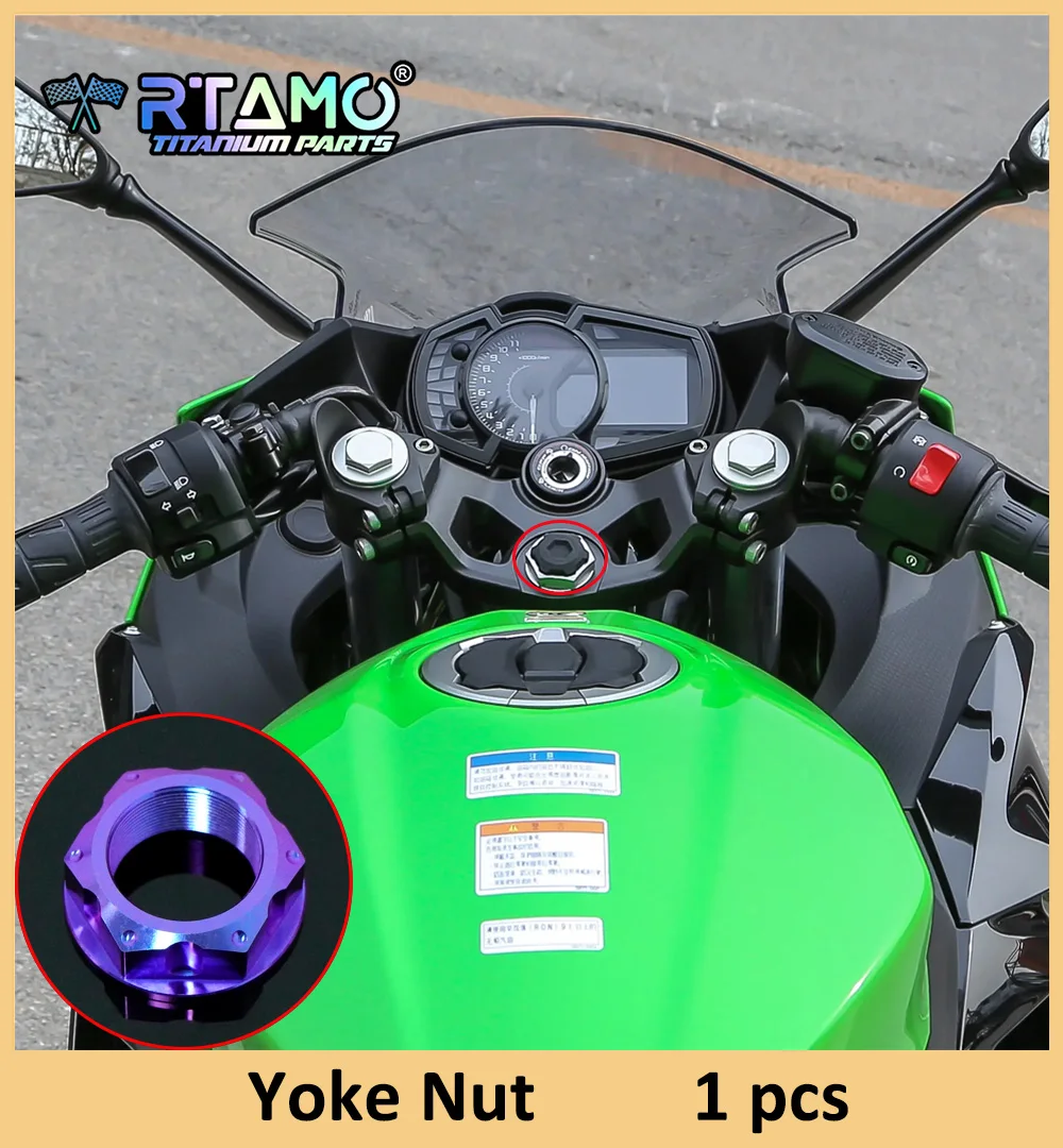 RTAMO Titanium Bolt Nut for Kawasaki Ninja400 Yoke Nut Brake Pump Up Bolt Front Fender Caliper Brake Disc Screw Motorcycle Bolt