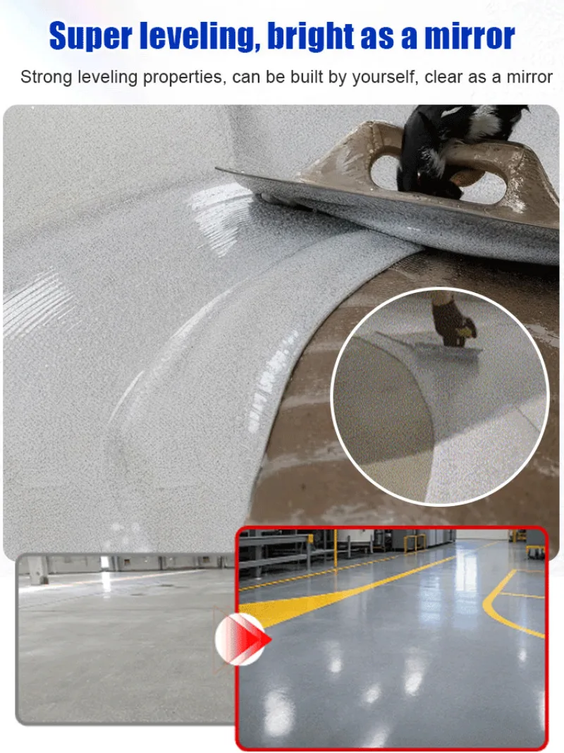 500g Solventfree Self-leveling Flat Epoxy Floor Paint Wear-Resistant Waterproof Color Sand Floor Coating Imitation Marble Paint