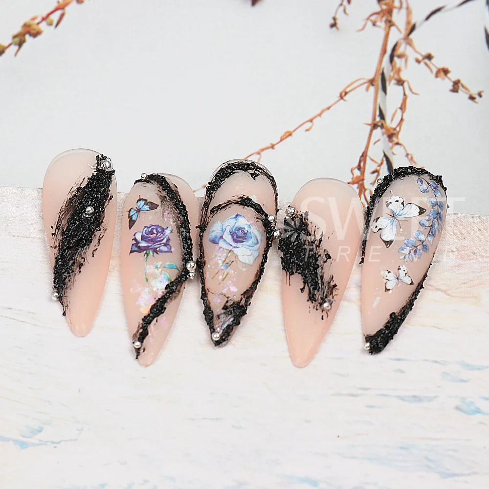 2 قطعة 5D الاكريليك محفورة الرسم هلام طلاء الأظافر الجص تأثير DIY تنقش مانيكير هلام ديكور لا حاجة معطف فوقي الجص الغراء