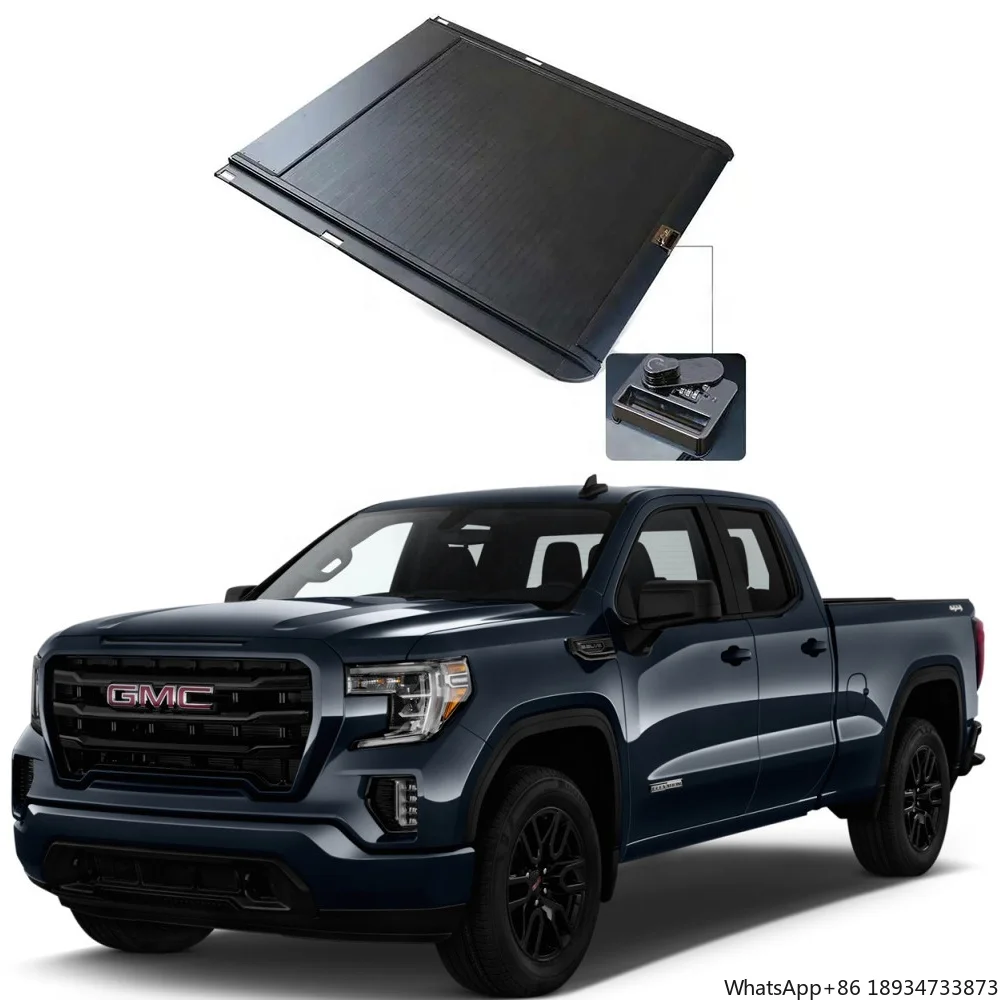 WholWholesale Custom Logo Aluminum Pickup Truck Bed Cover Tonneau Cover For 2018 gmc sierra Canyon 5.8 bed truck accessories