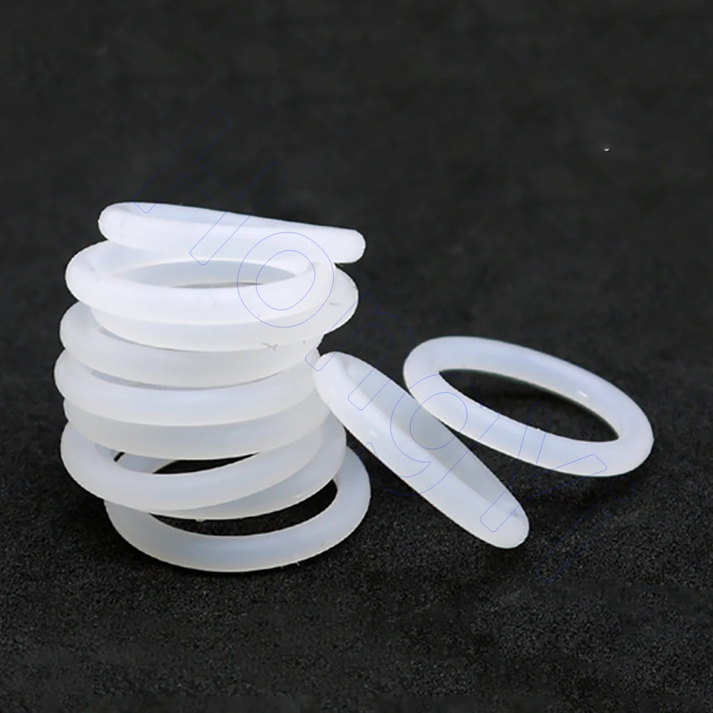 O-Ring in Silicone CS 1mm, O-Ring VMQ, guarnizione di tenuta in gomma bianca per rondella, filtro, pompa, impianto idraulico, calibro, Auto, macchina