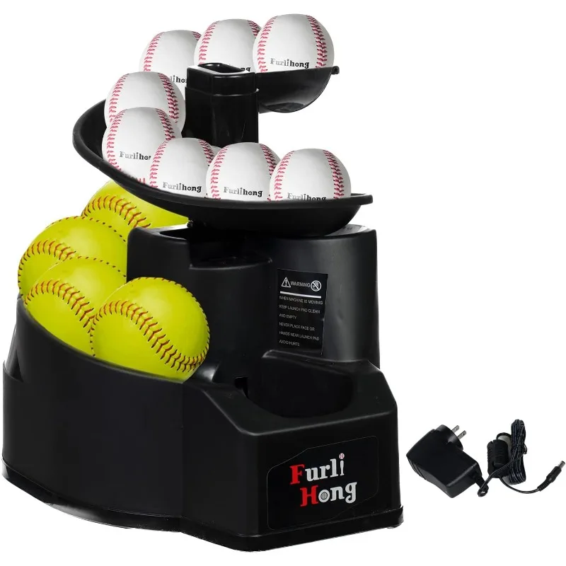 6902BHA Rechargeable Baseball/Softball Toss Machine with Extendable Ball Stacker, Height Adjustable