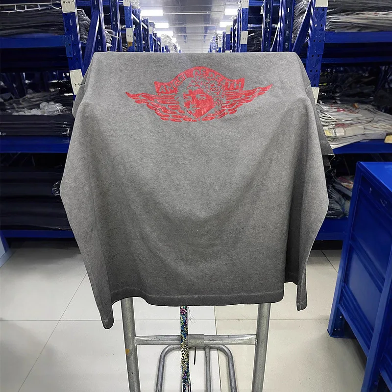 

Футболка Waed out ort Sve Crew Ne Angel, повседневная хлопковая футболка свободного кроя M, уличная одежда, весенний сезон, китайский заказ