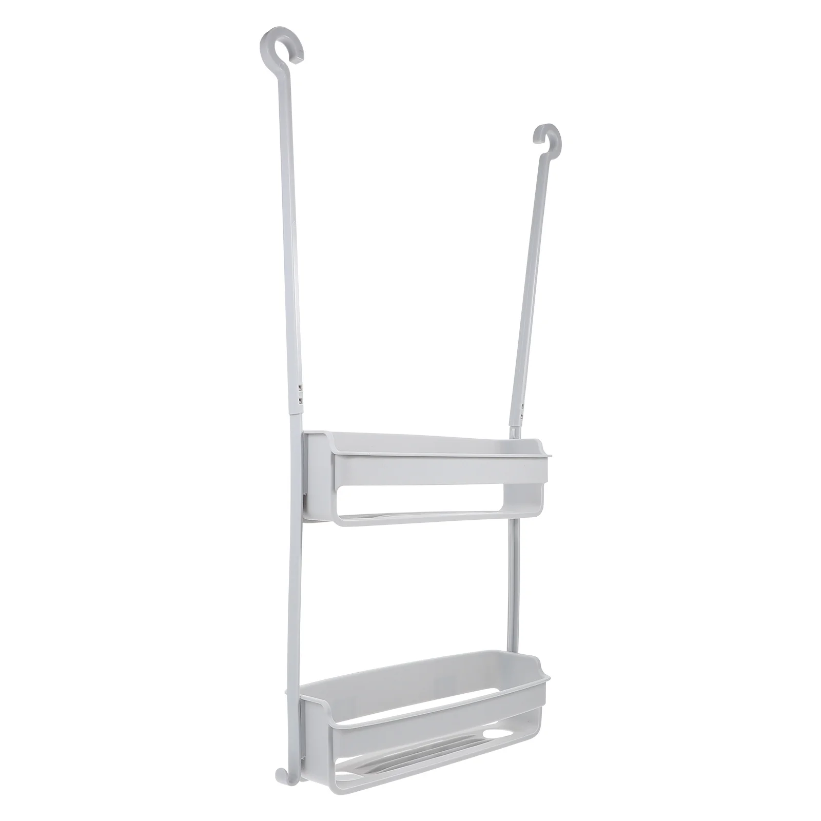 

1pc Bathroom Storage Double-Deck Hanging Basket For Toiletries Organizer Pp Storage Container Simple Design Portable