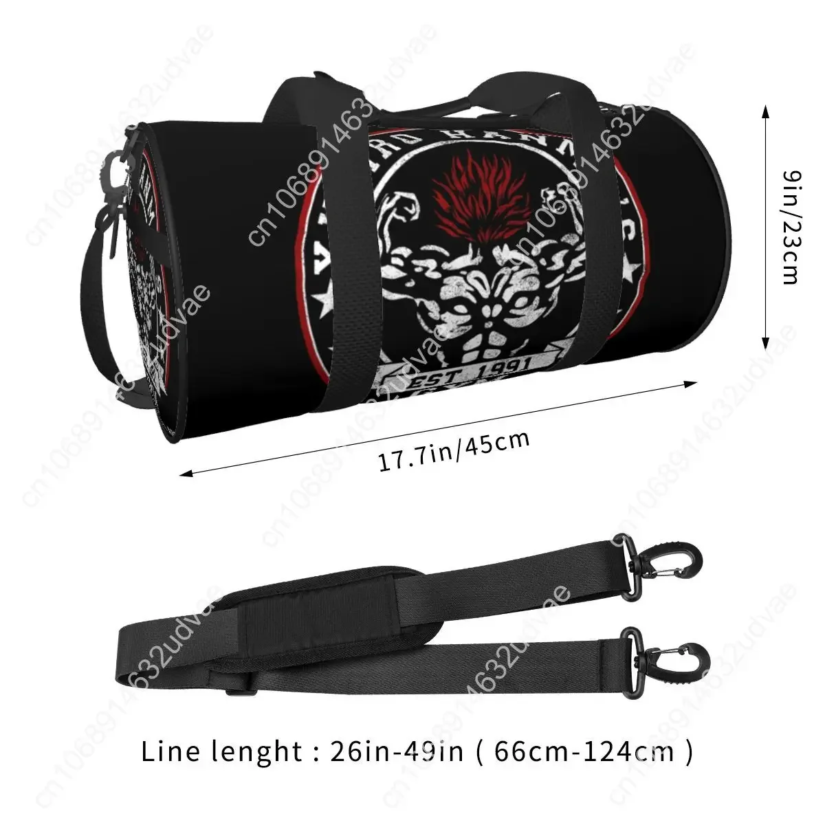 Tas Olahraga Gym Terkuat, Tas Latihan Bela Diri Anime, Tas Gym dengan Tempat Sepatu, Tas Tangan Retro Pria Wanita, Tas Fitness Motif Oxford