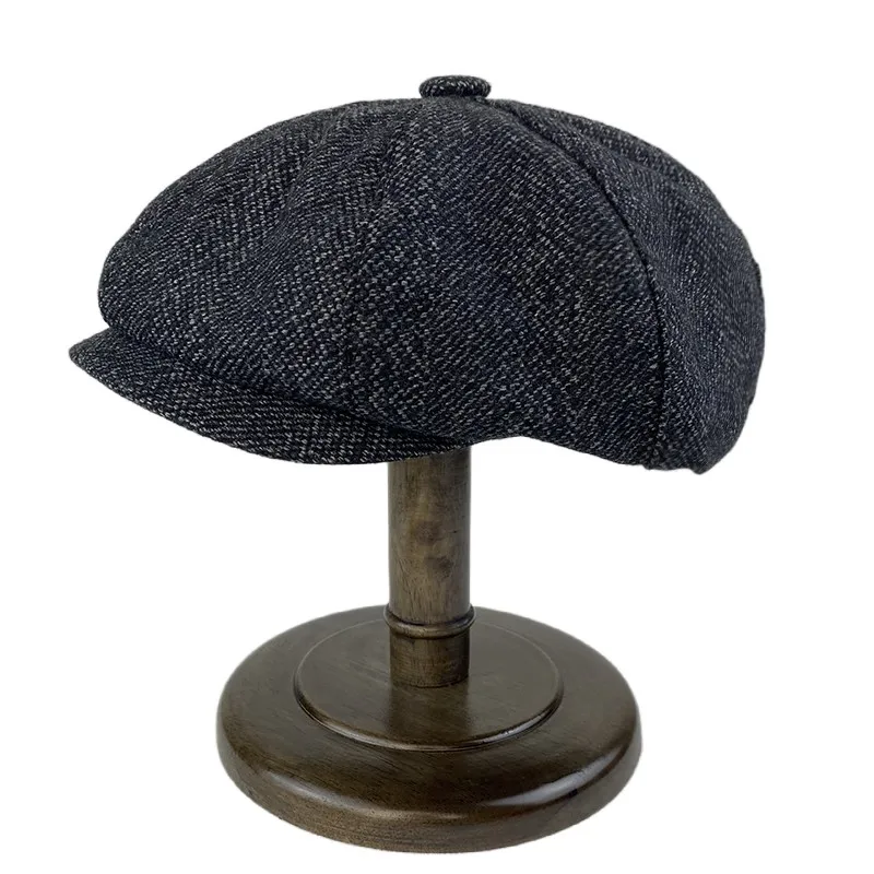 

New Wool Newsboy Caps Men Women British Painters Hats Autumn Winter Gray Berets Fashion Cap Woolen Hats