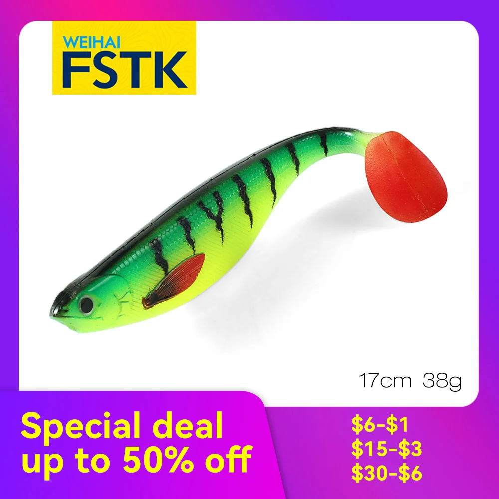 【Special Deal】FSTK Fishing Isca Soft Lure 17cm/38g Artificial Silicone Bait Leurre Souple Shad Lure for Pike Shad Esfing Sea