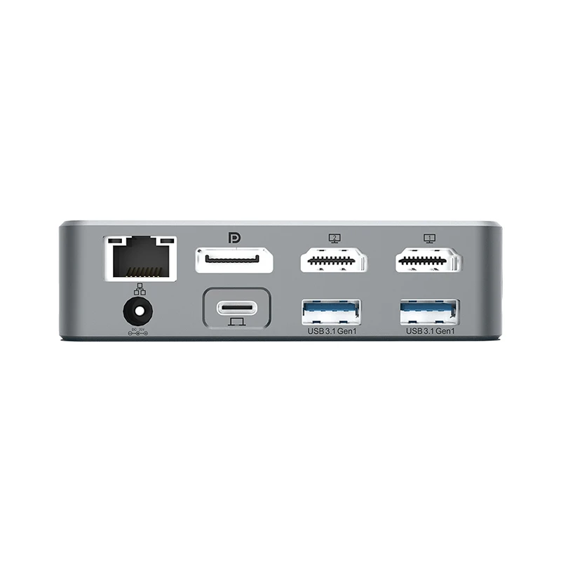 Aluminium USB C 4K Dual Display Universal Docking Station With PD 100W Power RJ45 1000Mbps 14 In 1