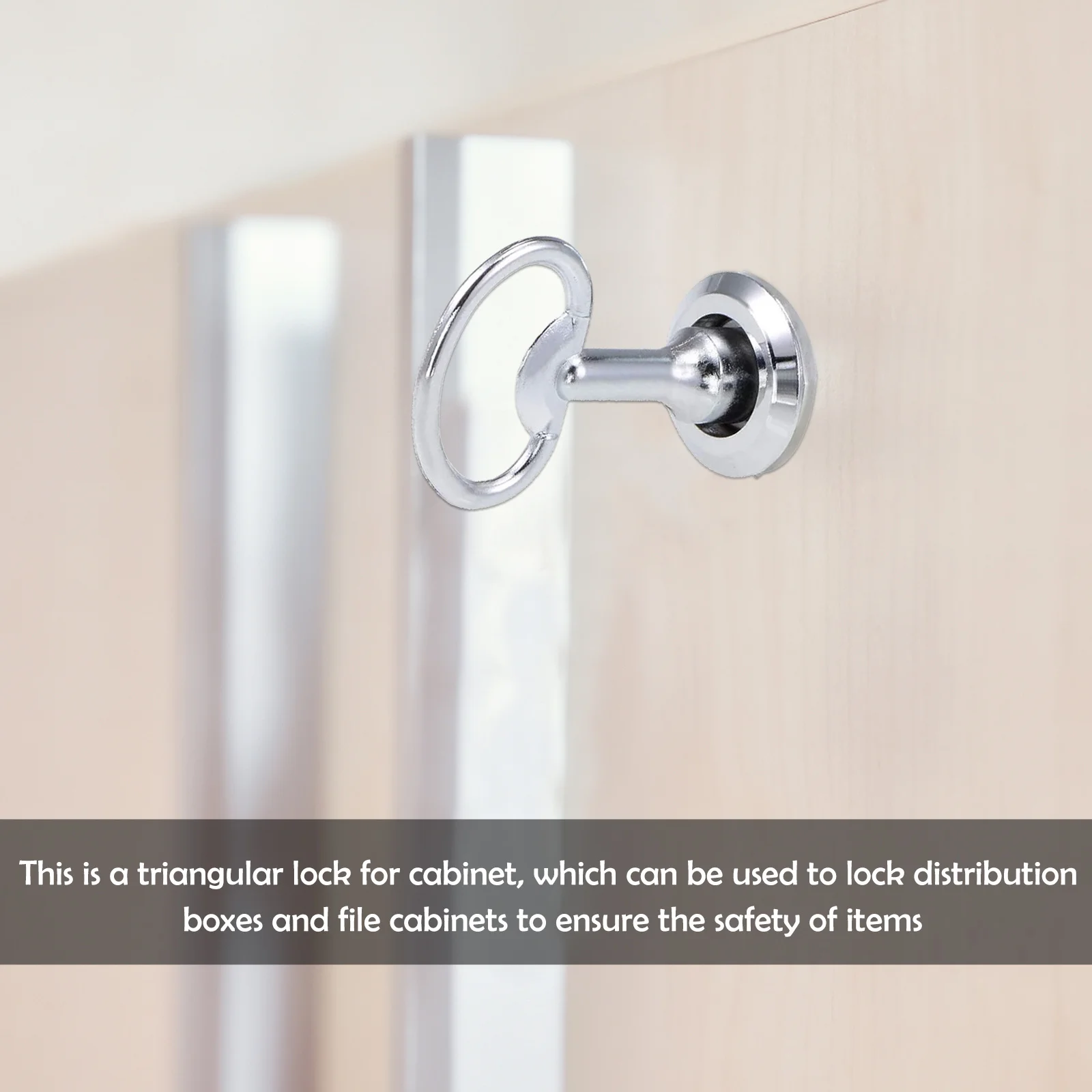 

2 set Triangle Lock Set Heavy Duty Keyed Security For Electric Cabinet Power Box Distribution Panel Zinc Alloy Durable Lock