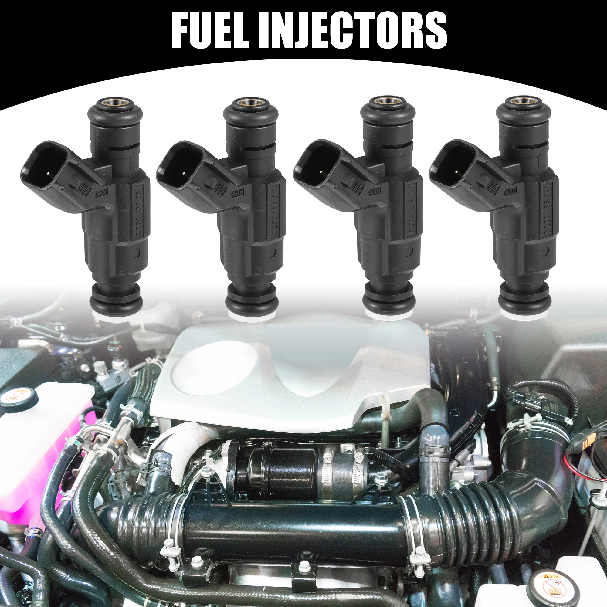

UXCELL 4 Pcs Fuel Injectors Car Engnie Fuel Injectors for Mini One Cooper 2000-2008