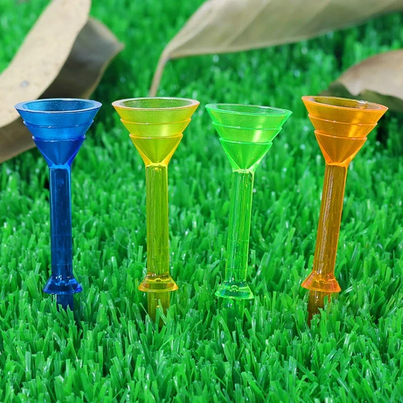 PGM 50pcs Golf Tees Random colors Double-layer Plastic Transparent Balls Socket TE017-P