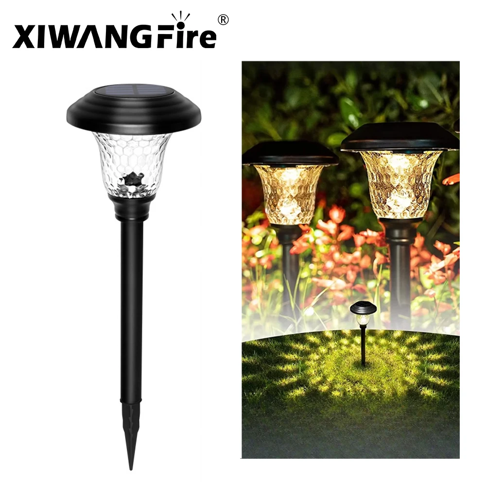 Solar Outdoor Lights New Garden Lamps Powered Waterproof Landscape Path for Yard Backyard Lawn Patio Decorative LED Lighting