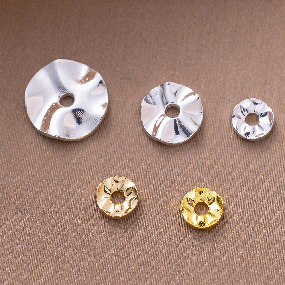30 Stück 18K/14K vergoldetes Messing unregelmäßige Spacer lose Perlen Charms für DIY Armband Halskette Schmuckherstellung liefert kein Verblassen – Detail 2