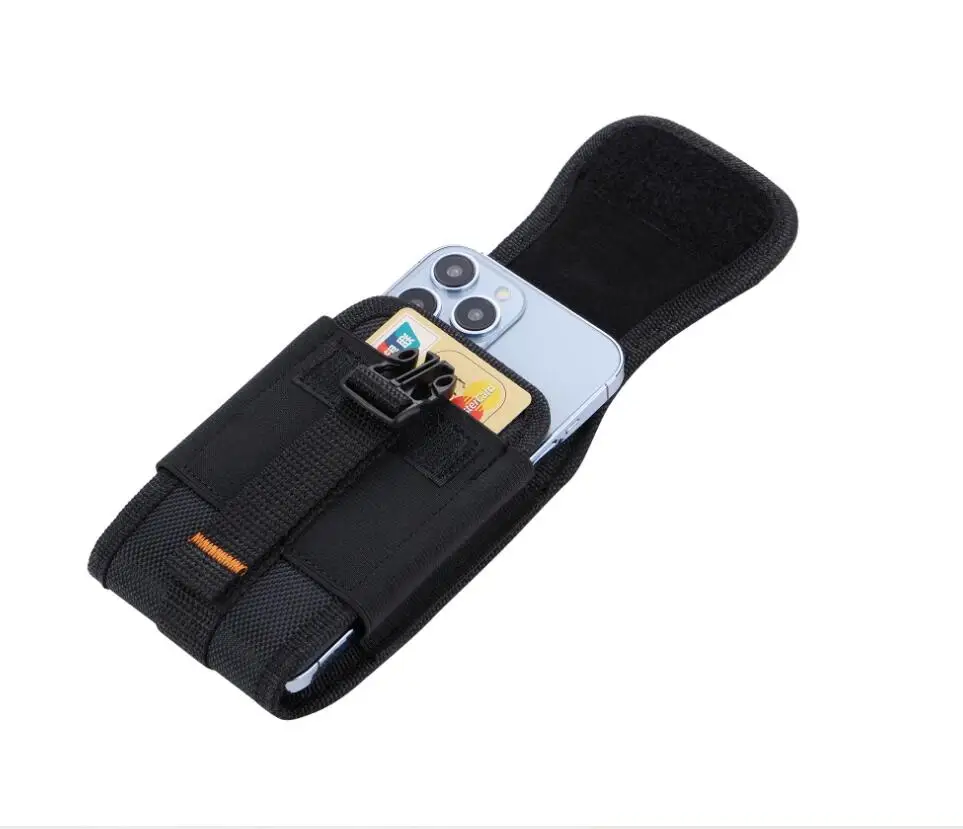 Men Mobile Phone Bag Universal Oxford Phone Holster Belt Case Simple Portable Waist Bags For iPhone 14 13 Samsung Huawei Xiaomi